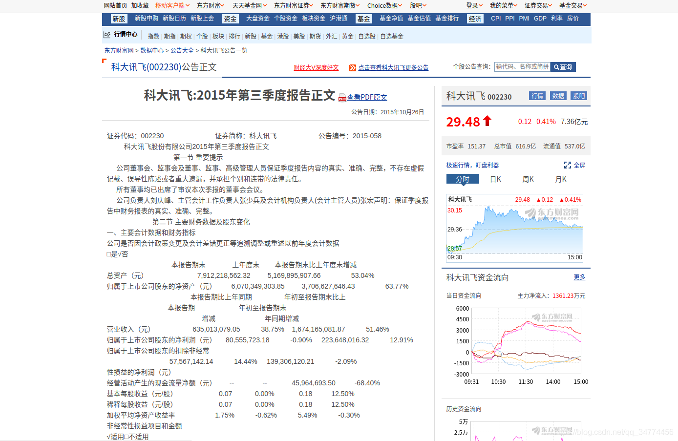 报表详细内容