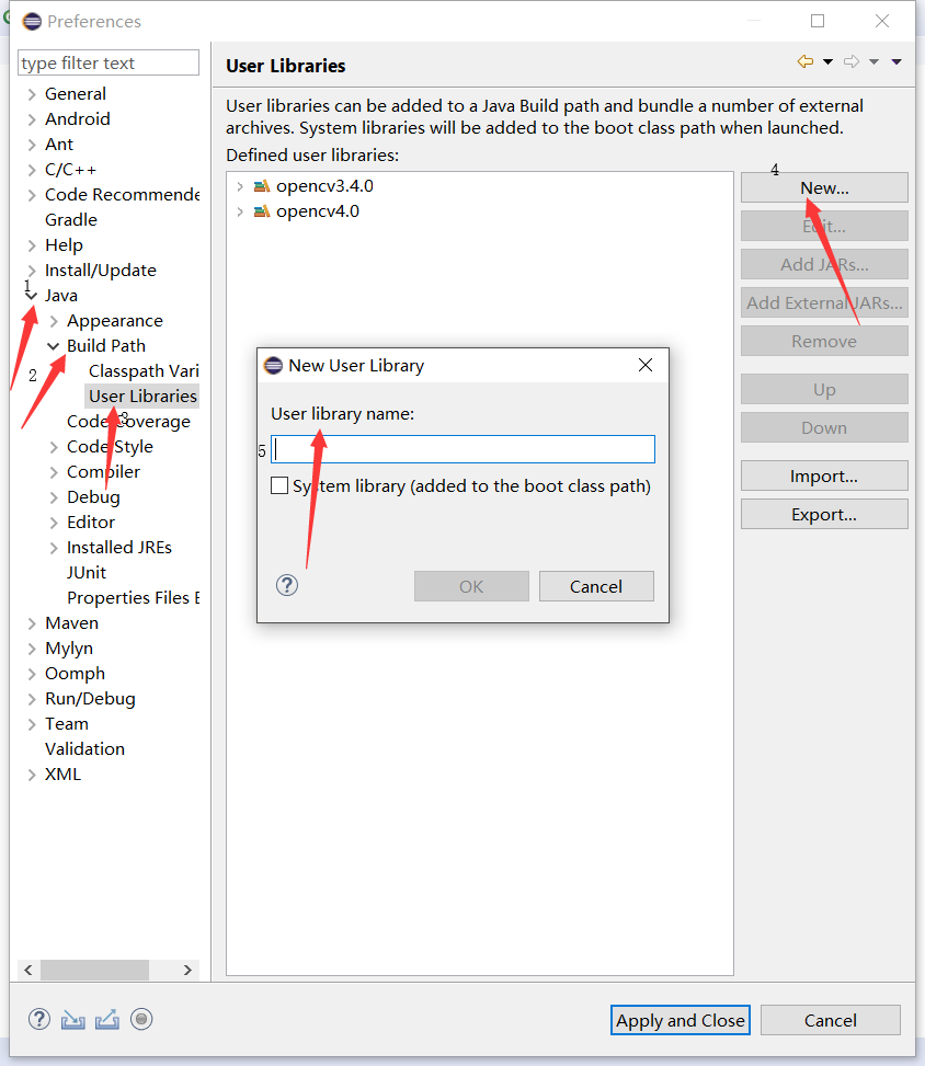 build->environment->add 添加ndk路径和opencv sdk路 进入opencv -->