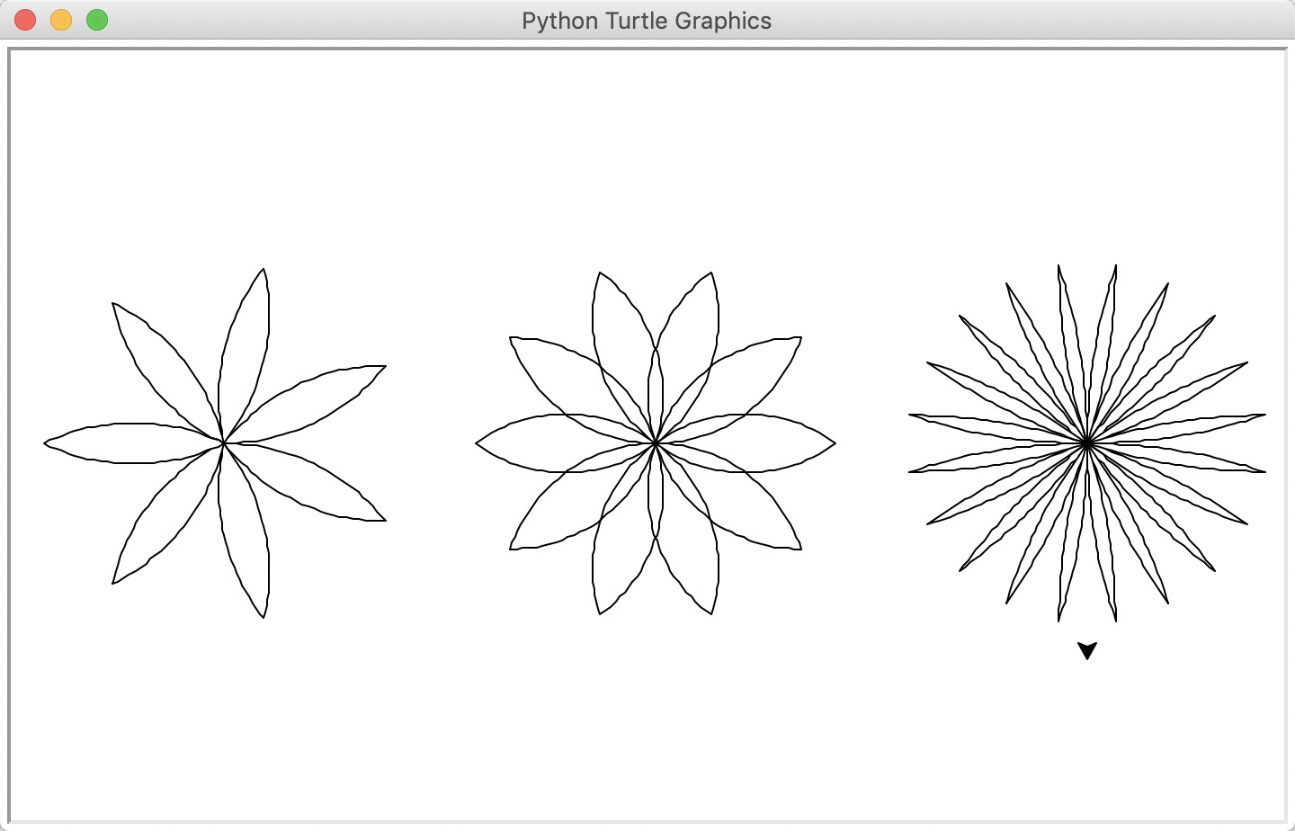 用python画花朵图片