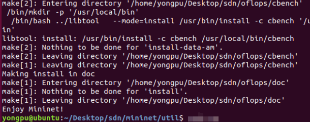 Ubuntu安装Mininet教程