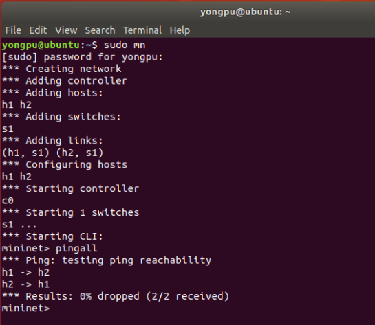Ubuntu安装Mininet教程