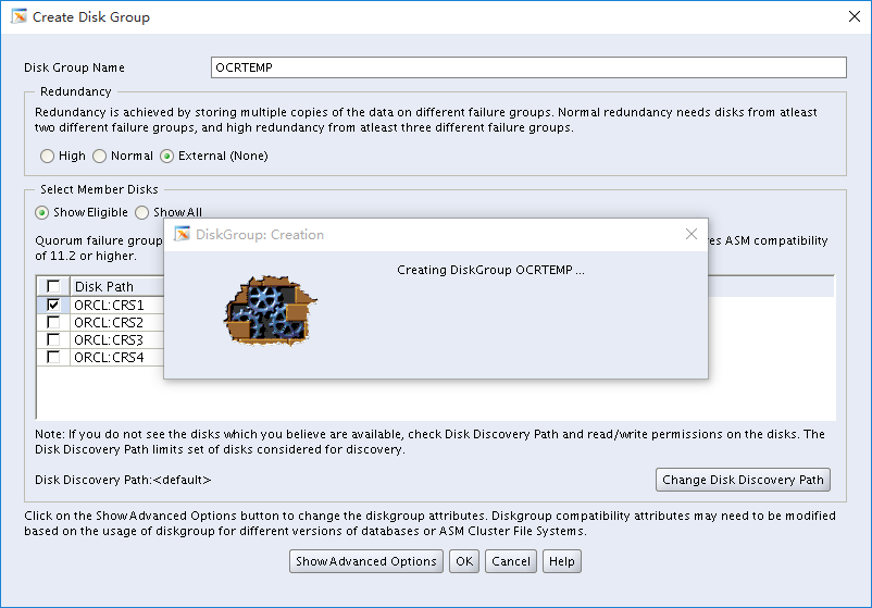 【11grac】11GR2 rac 修改asm磁盘组的冗余模式(redundancy mode)为normal_修改磁盘组redundancy