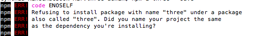 remote: Permission to xx.git denied toxx 以及 Refusing to install package with name xx under a package