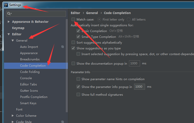 取消勾选大小写匹配