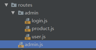 这是后台管理系统的路由，login为登录路由，product为产品管理路由，user为用户管理路由