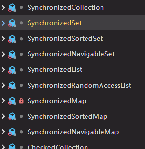  java.util.Collections下提供的包装类