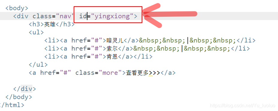 具体锚点位置的id值