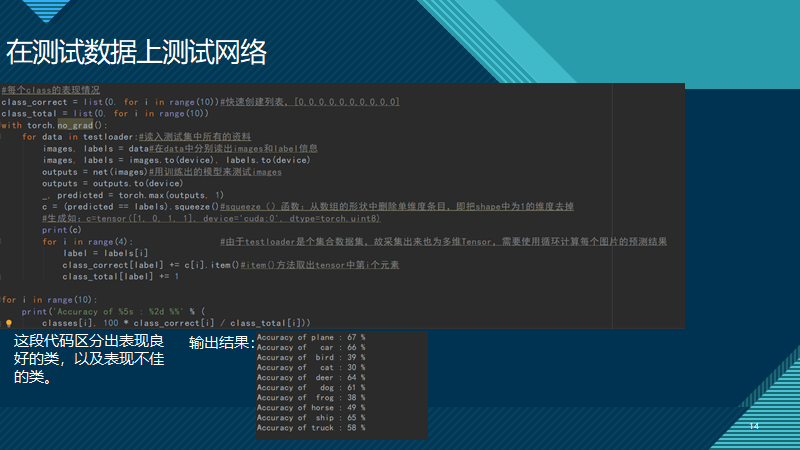 pytorch官方教程训练分类器代码理解