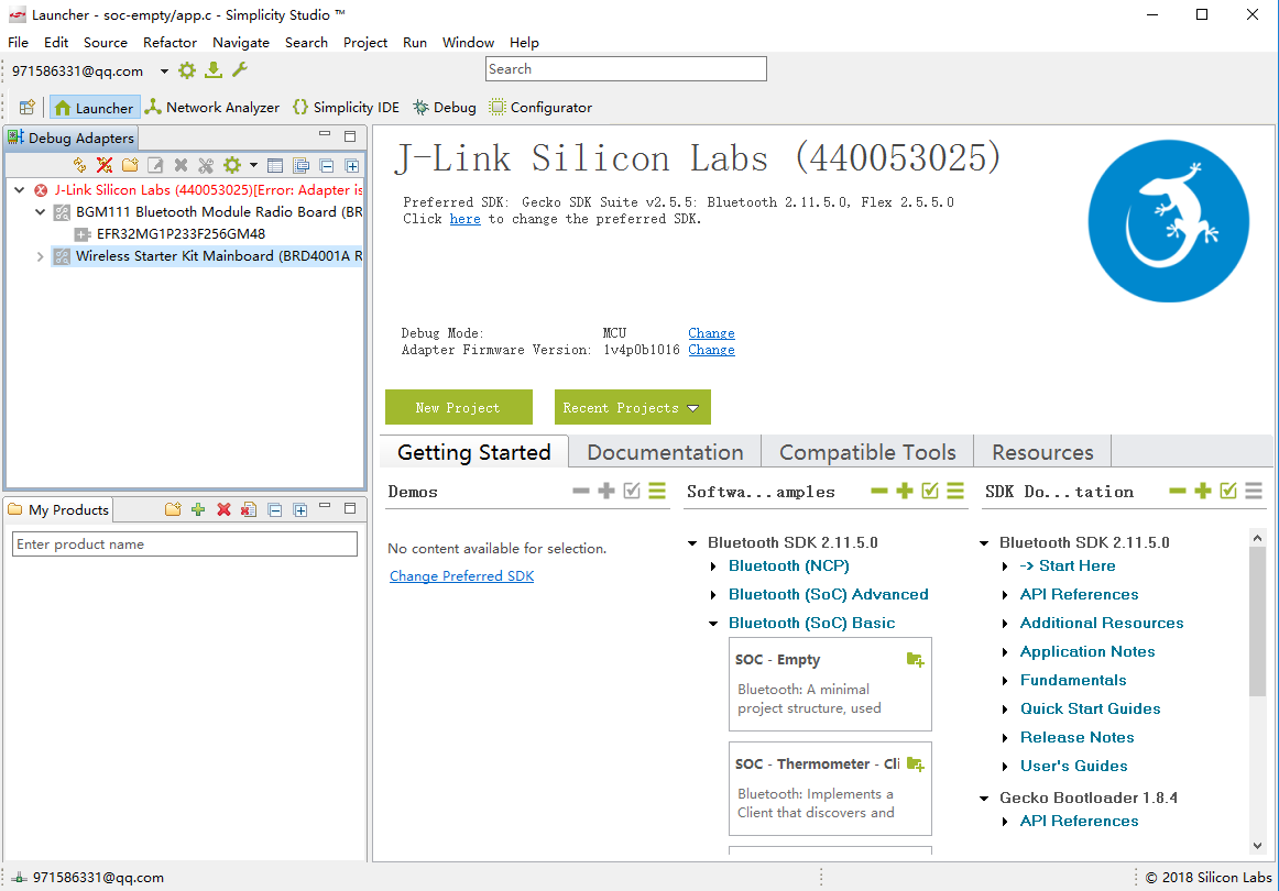 Silicon Labs Bluetooth EFR32MG学习笔记 1 - 安装Simplicity Studio开发环境