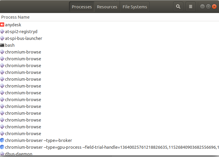 Ubuntu系统监视器只能看到 程序名 Pocess Name 栏 原我归来是少年的博客 Csdn博客
