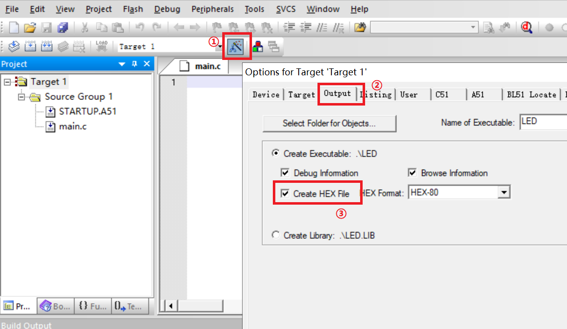 在keil4中新建51单片机工程模板详细步骤
