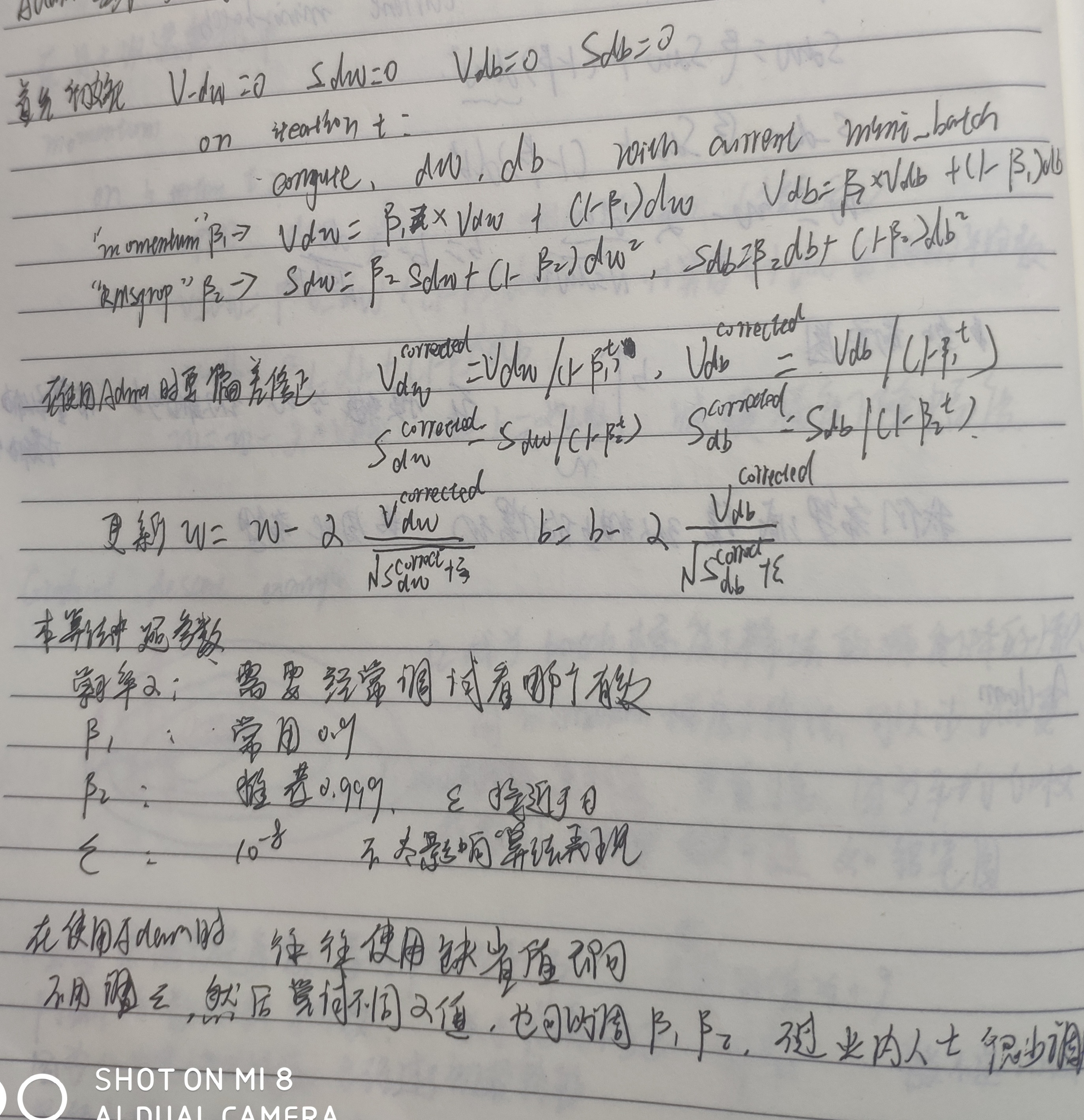 深度学习入门笔记手稿十一momentumrmsadam梯度下降法