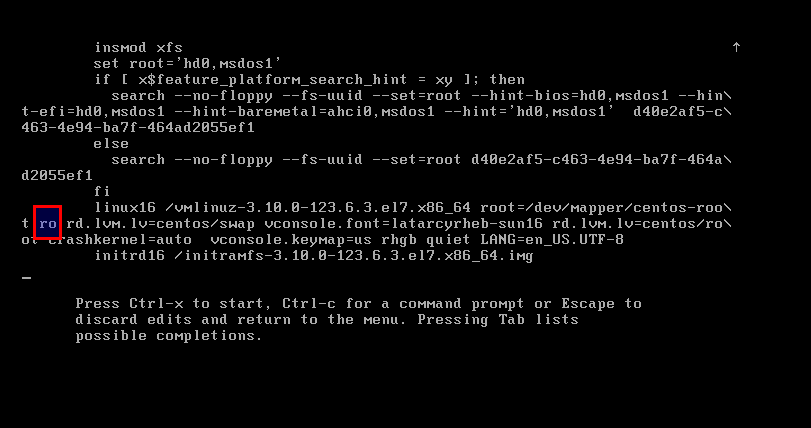 CentOS7 重置root密码
