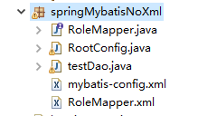 纯javaBean配置 ssm 报错 No qualifying bean of type [springMybatisNoXml.RoleMapper] found for dependency