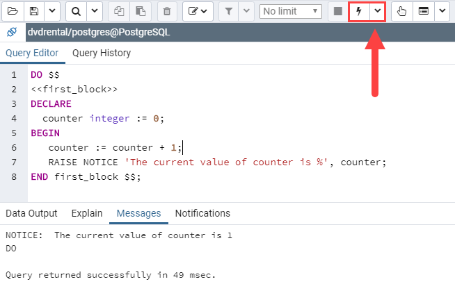 Postgresql 的pl Pgsql 块结构 在pgadmin查询工具中如何执行语句块 Carcarrot的博客 Csdn博客 Pg 代码块