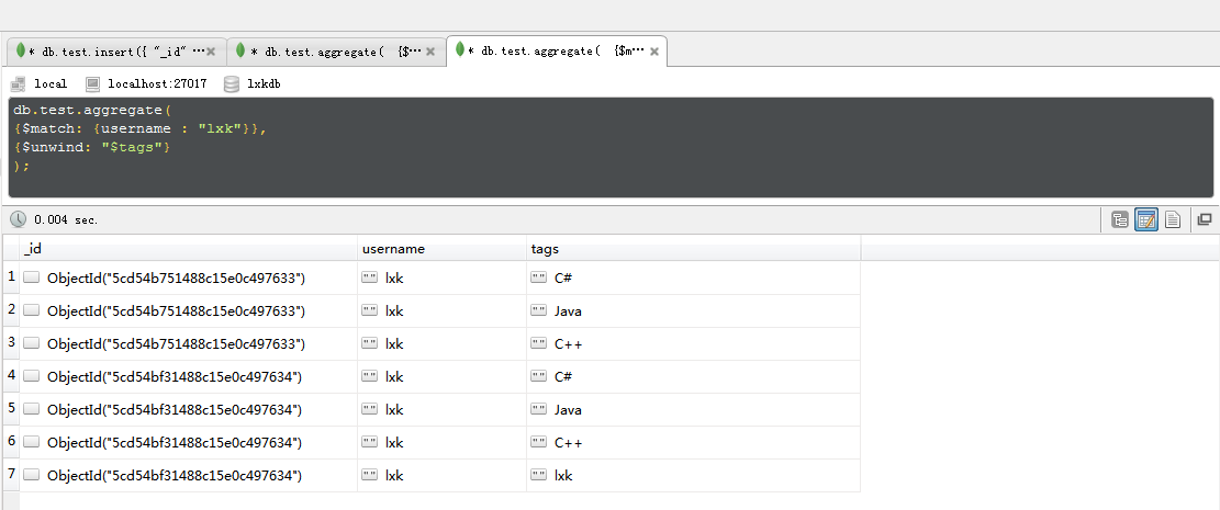 mongodb-aggregate-unwind-aggregate-unwind