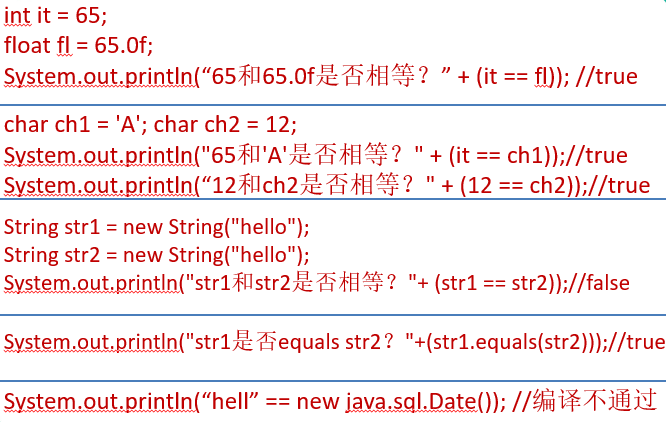 equals方法于==