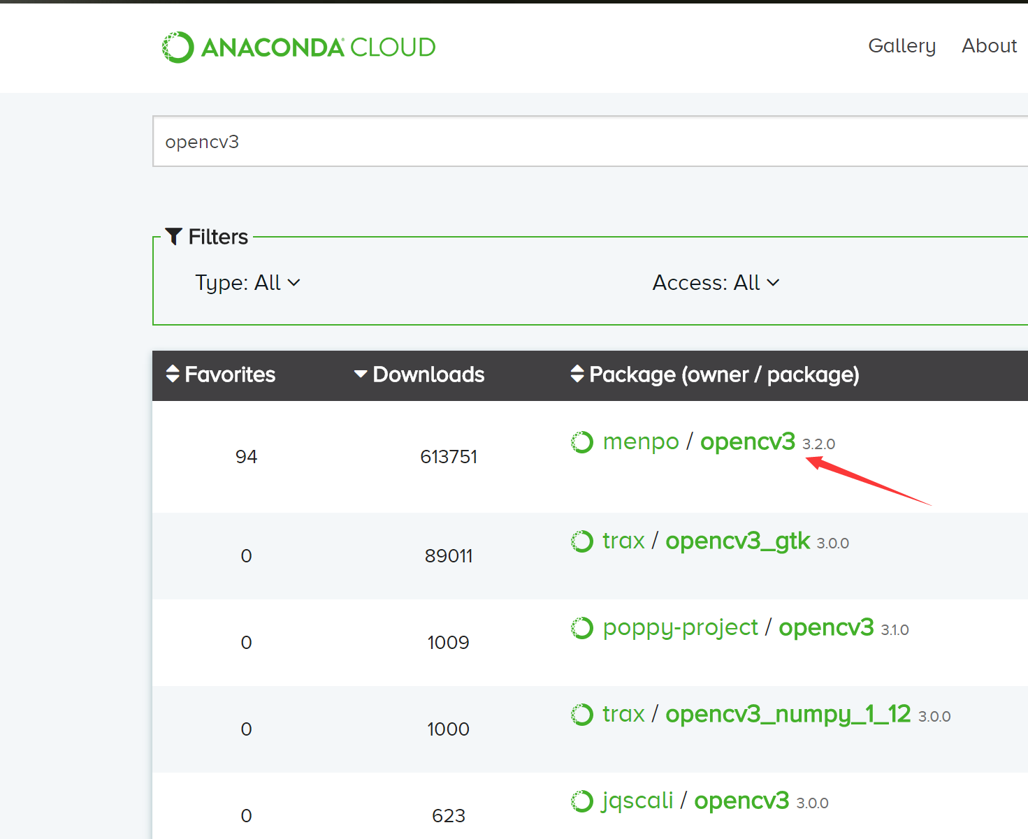 anaconda install cv2