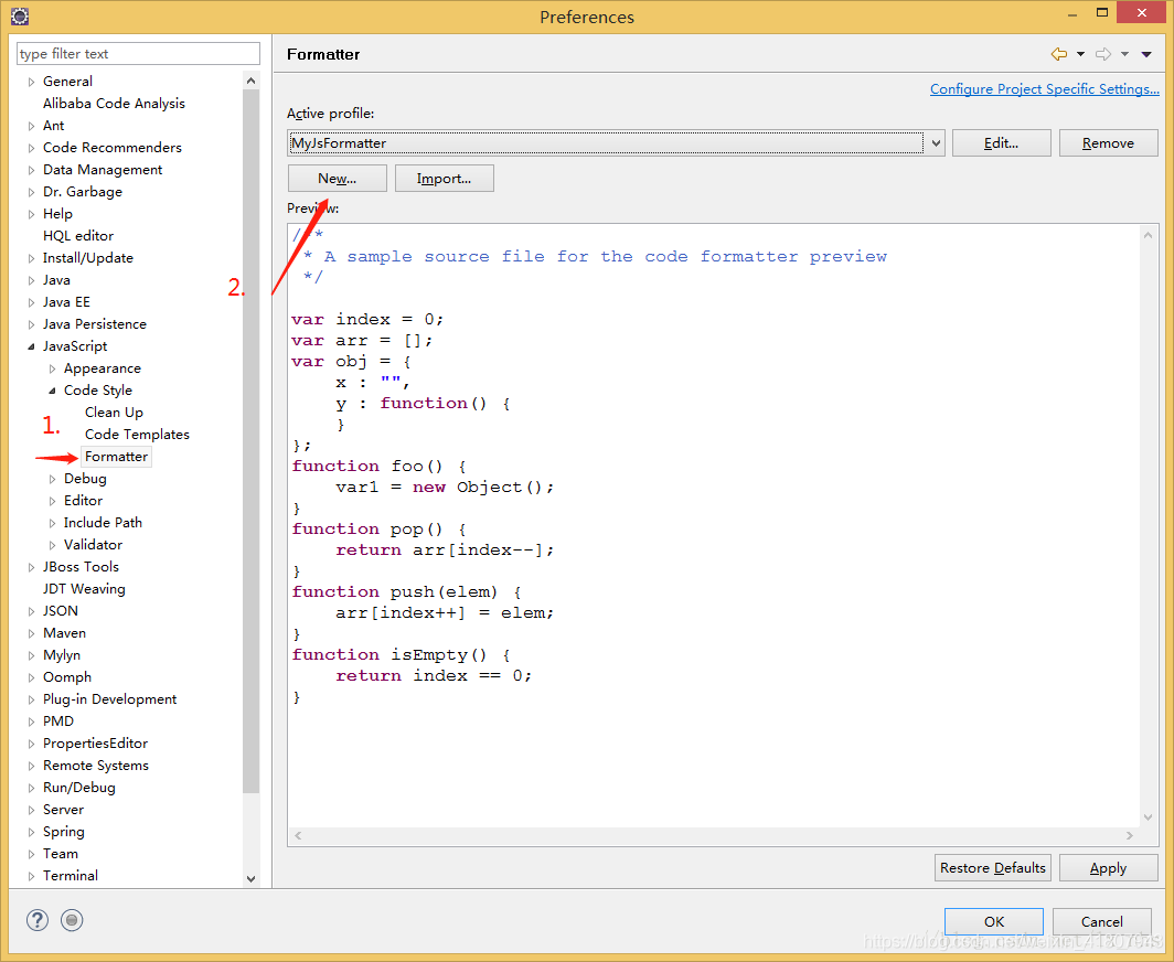 Eclipse中格式化JS代码,HTML代码,JAVA代码_eclipse格式化js代码-CSDN博客