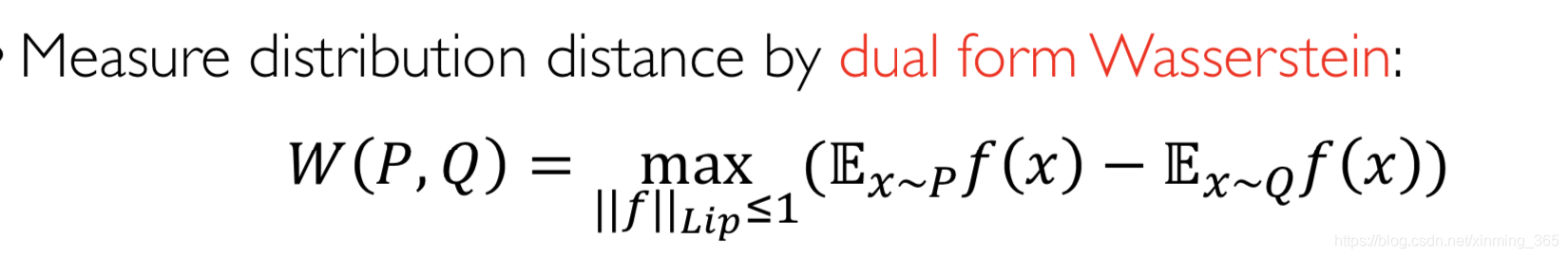 dual form Wasserstein