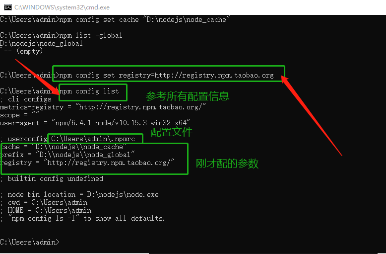 npm config set cache