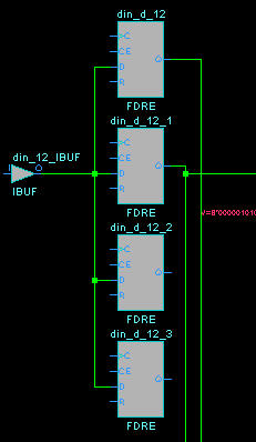 使用max_fanout语句优化后的综合网表