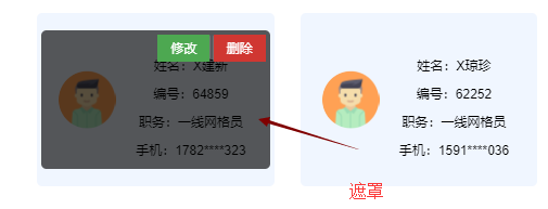 鼠标悬停时出现遮罩