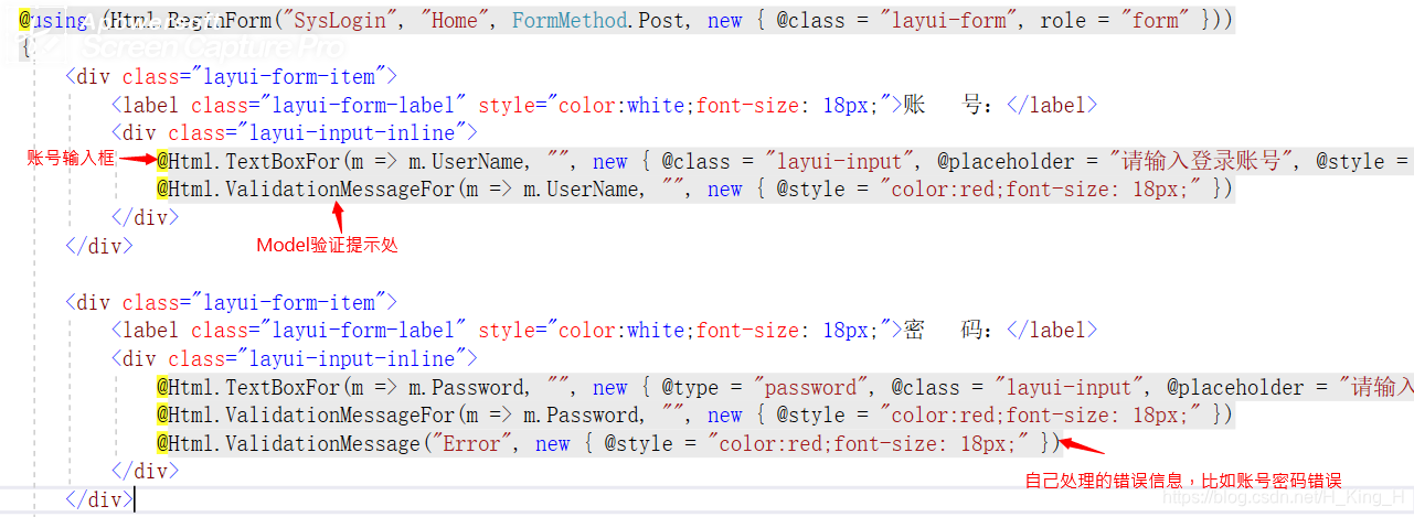 ASP.NET Core (2.X) MVC Model验证，例：登录验证