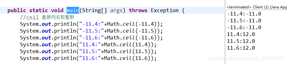 ceil直接向右取整数