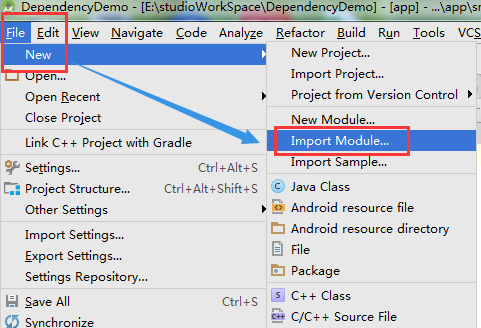 Android Studio中将一个项目转变成library(model)引入到另一个项目中使用_android studio 目录转为 ...