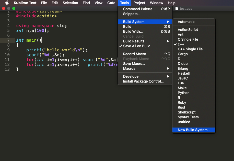 Sublime Text C++ Mac