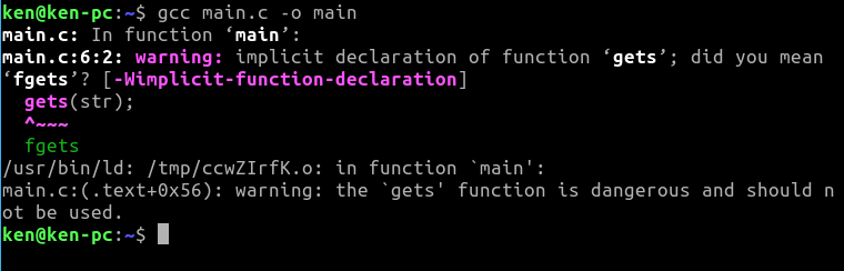字符串输入函数gets()