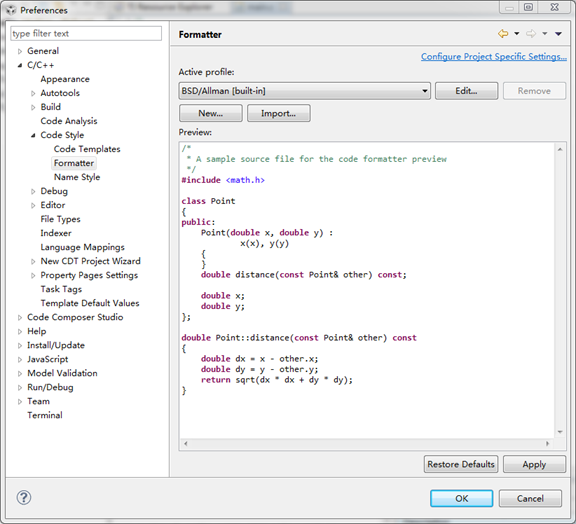 Code Composer Studio V5 (CCS) - 编程格式设置-CSDN博客