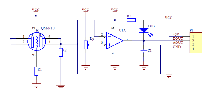 mq4天然气传感器模块测试