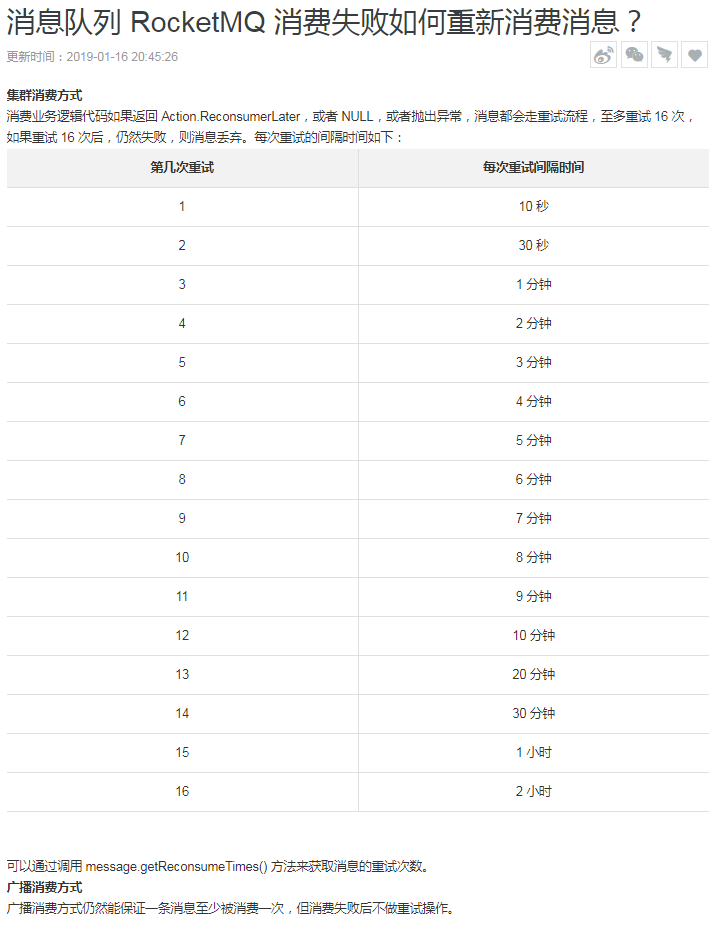 RocketMq重试及消息不丢失机制