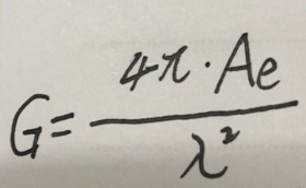 G=4pai*Ae/波长平方