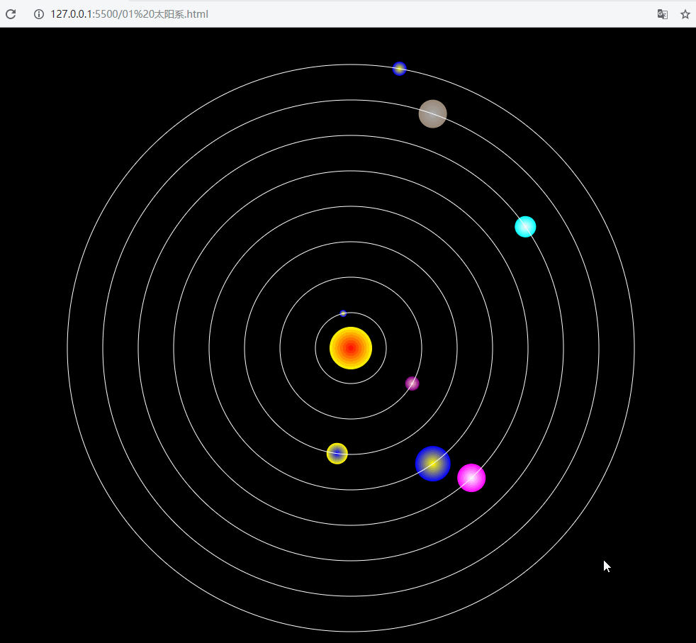 太阳系三维动图图片