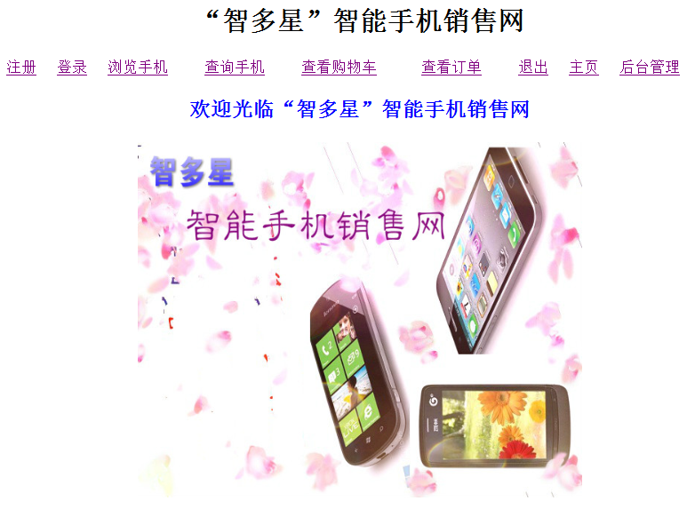 Web开发——手机销售网