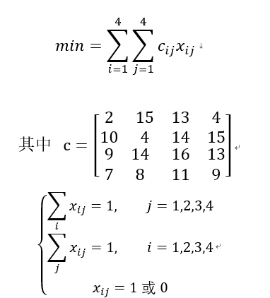 Matlab_枚举法求解指派问题