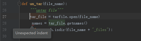 【Python】代码格式中报错:Unexpected indent_indent expected-CSDN博客