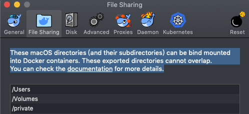 docker: error response from daemon: mounts denied: docker-for-mac/osxfs/