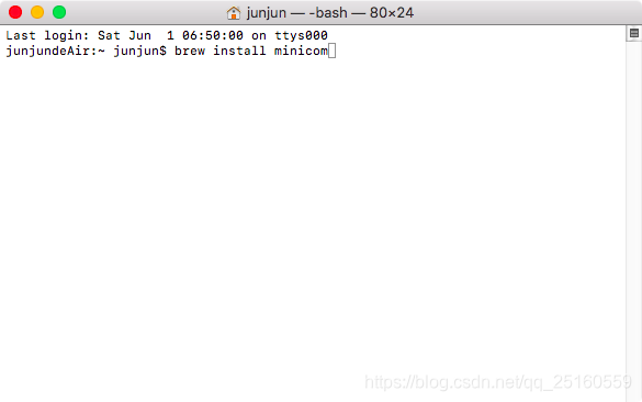 brew安装minicom