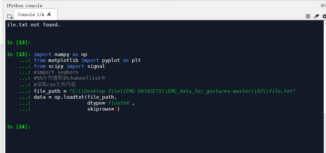 python np.loadtxt OSError path not found问题_raise filenotfounderror(f ...