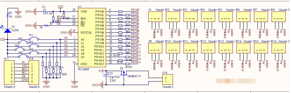 nRF52832-Bluefruit52学习之MicroPython开发（6）-- 16路PWM驱动PCA9685（I2C）