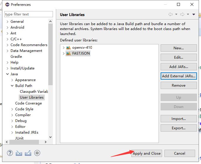 eclipse 中定义用户库(FASTJSON.jar 为例)或者加载jar_eclipse fastjson2.0.43.jarCSDN博客