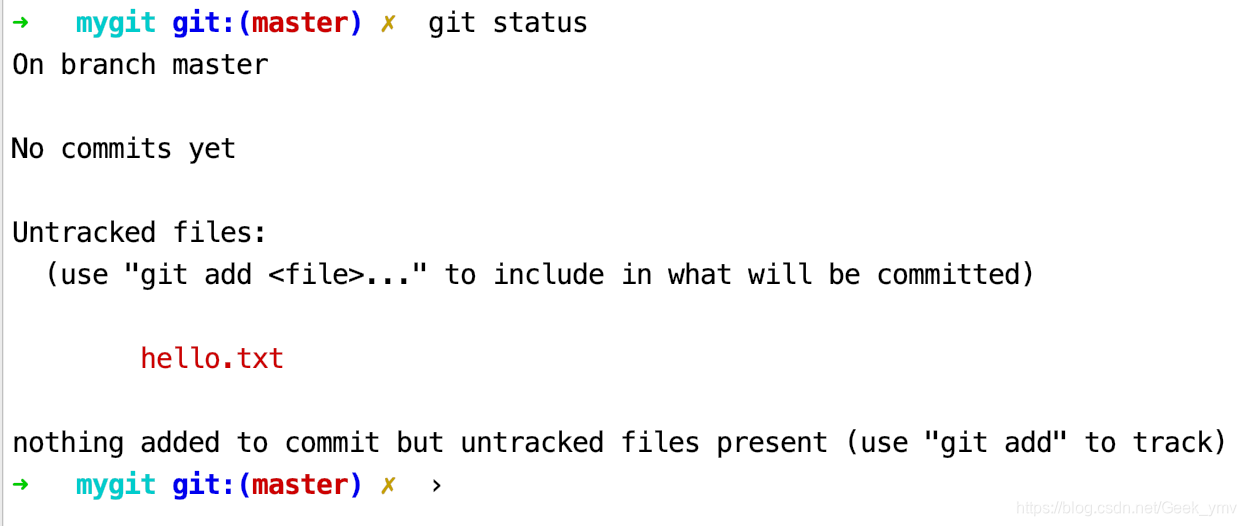 git status