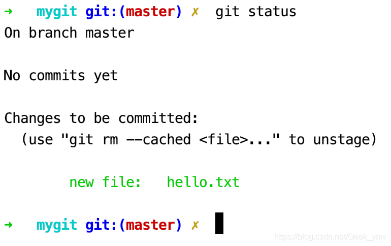 git status