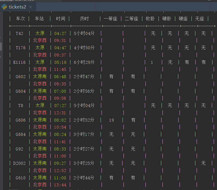 python实现火车票查询「建议收藏」