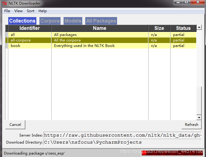 弹出类似这样的窗口,然后不知道是网络问题还是其它问题,下载不成功,而且下载的特变慢。所以果断放弃。我自己没有截图,用的是别人的图片