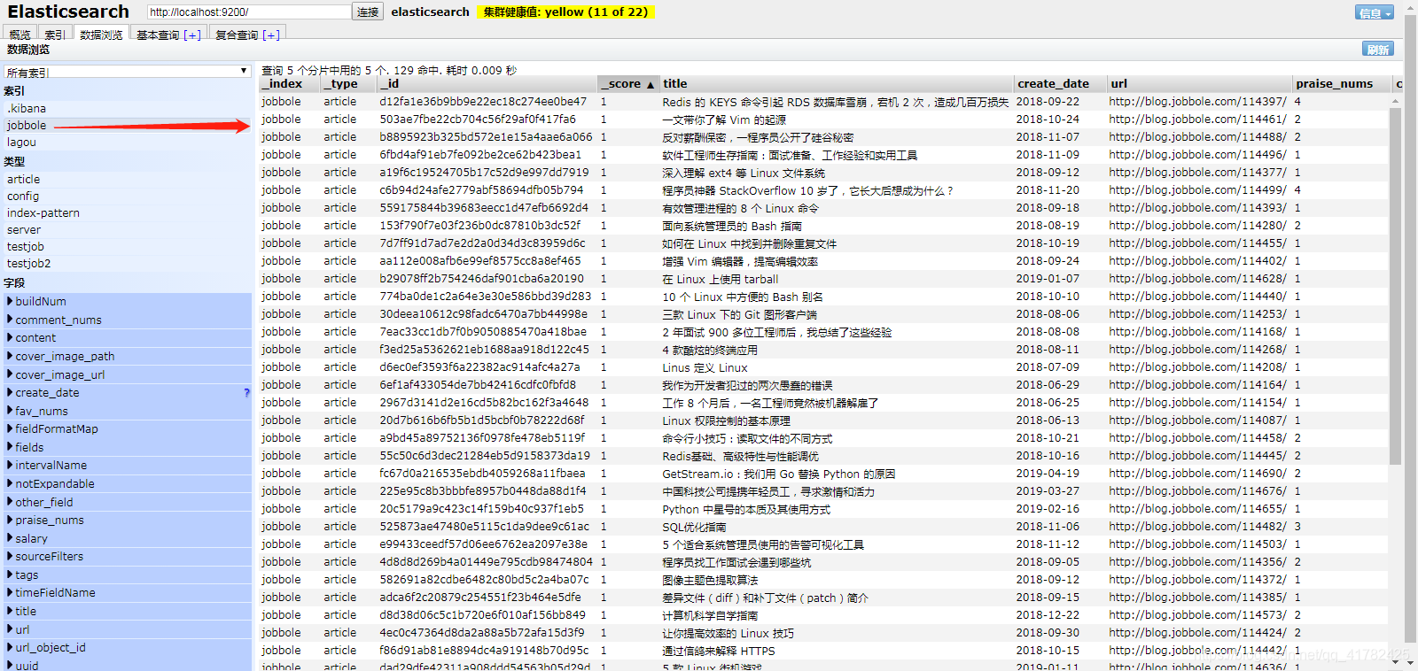 Django与Elasticsearch交互打造搜索引擎网站（一）